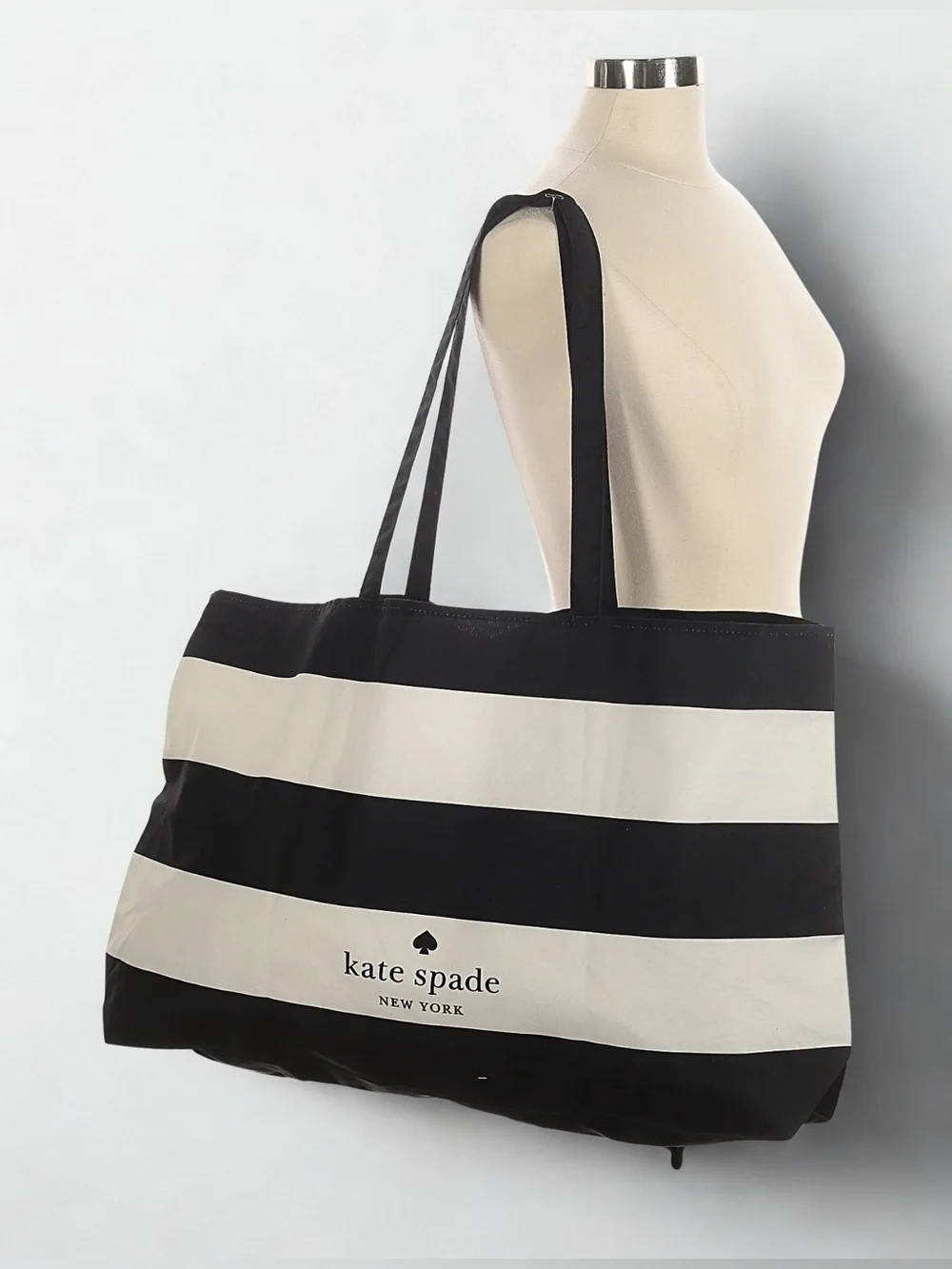 ♠️KATE SPADE♠️Large Black & White Reusable Canvas Tote/NWOT